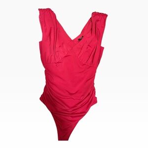 BMWT! Express Body Contour Compression Empire V-Neck Bodysuit. Sz. SM